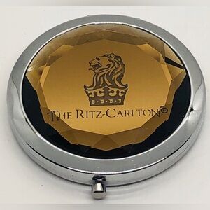 The Ritz-Carlton Amber Diamond Cut Two Sided Magnifying Compact Mirror